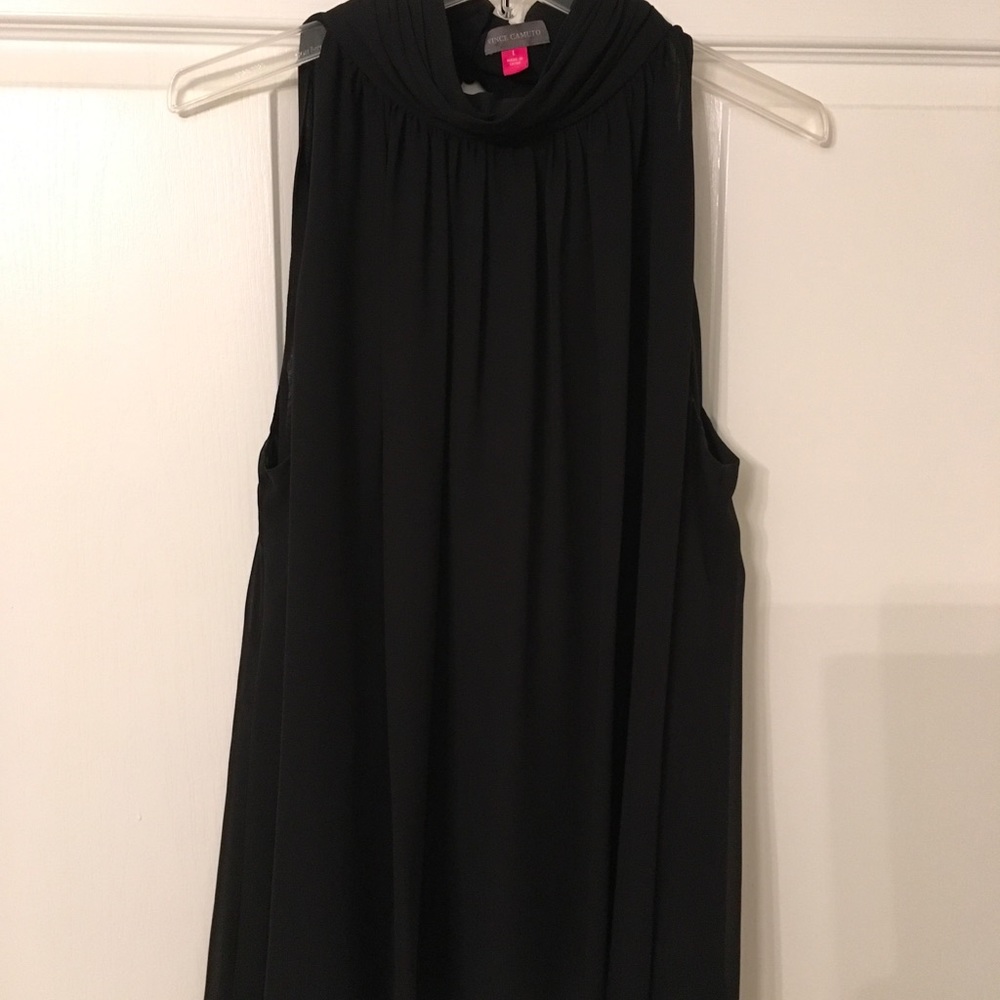 Sexy black sleeveless top